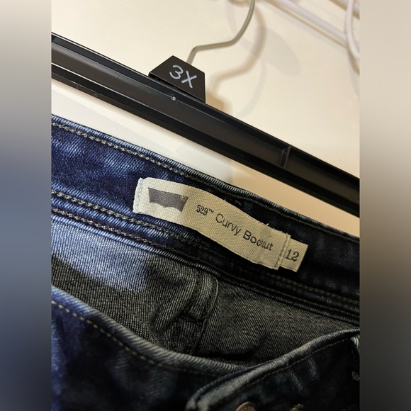 Levi’s Women’s 529 Curvy Bootcut Dark Wash Pockets Casual Stretch Jeans Sz 12 - Picture 16 of 16